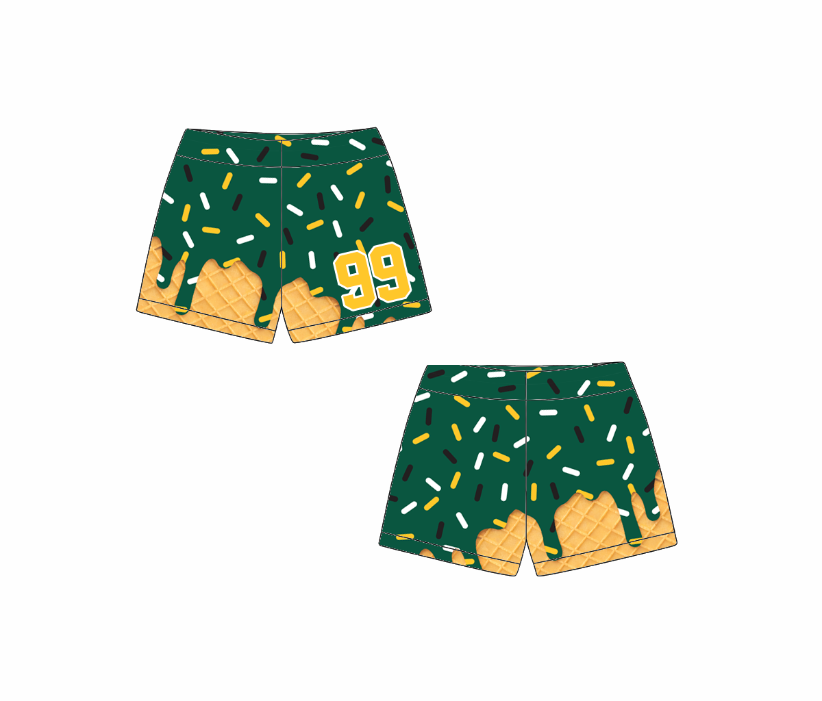NRI Junior Sentinels Green Shorts
