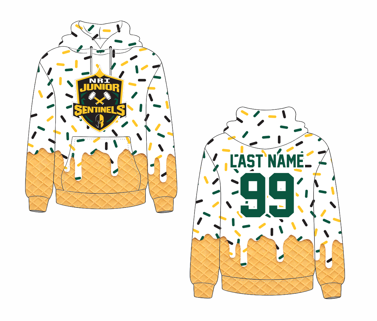 NRI Junior Sentinels White Hoodie