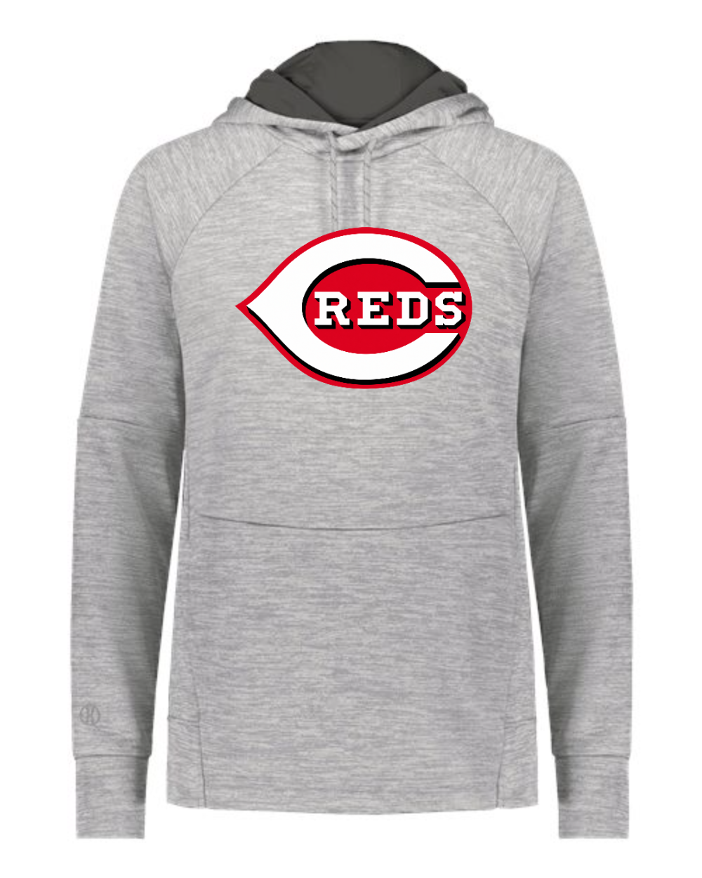 Chesire Reds Holloway Women's All-Pro Performance Fleece Hooded Sweatshirt (Athletic Grey Heather/ Iron)