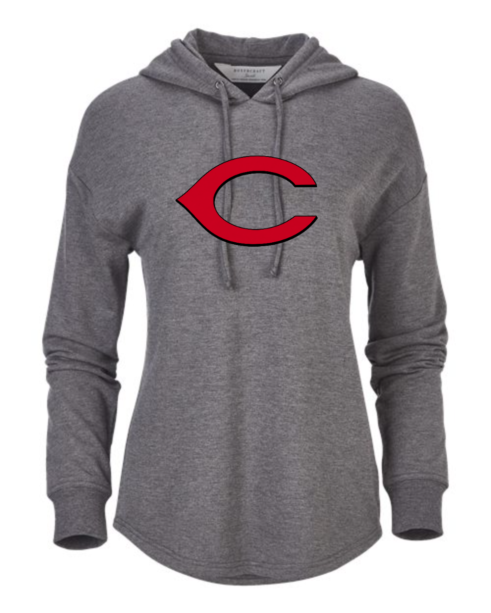Chesire Reds Boxercraft BW5301 Women's Dream Fleece Hooded Sweatshirt (Black Heather)