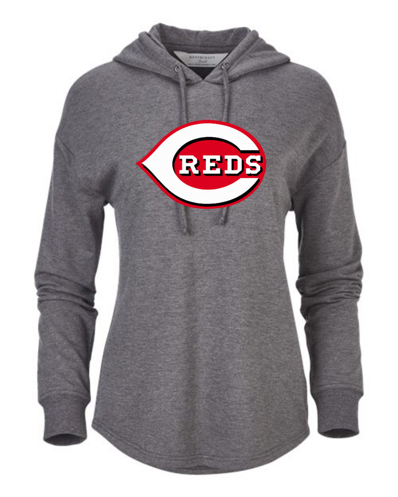 Chesire Reds Boxercraft BW5301 Women's Dream Fleece Hooded Sweatshirt (Black Heather)