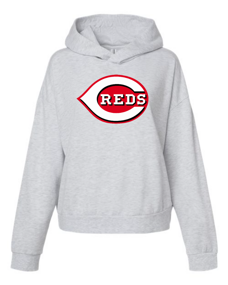 Chesire Reds Independent Trading Co. PRM2600 Women's California Wave Wash Sunday Hooded Sweatshirt (Ash Heather)