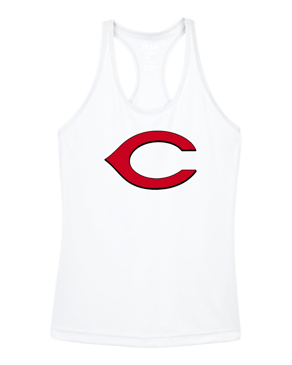 Chesire Reds Team 365 Women's Zone Performance Racerback Tank (White)