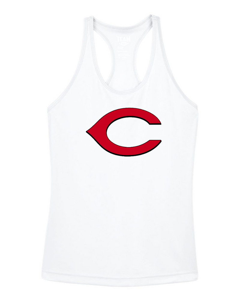 Chesire Reds Team 365 Women's Zone Performance Racerback Tank (White)