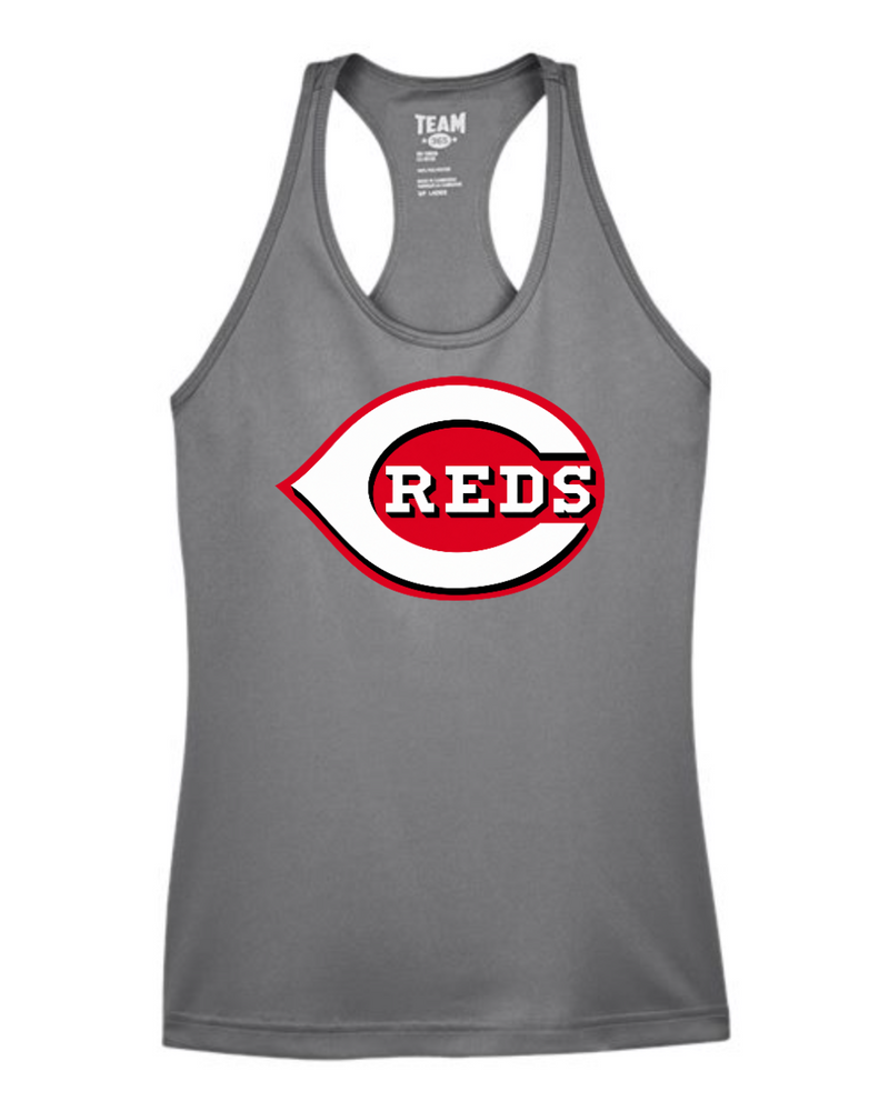 Chesire Reds Team 365 Women's Zone Performance Racerback Tank (Sport Graphite)