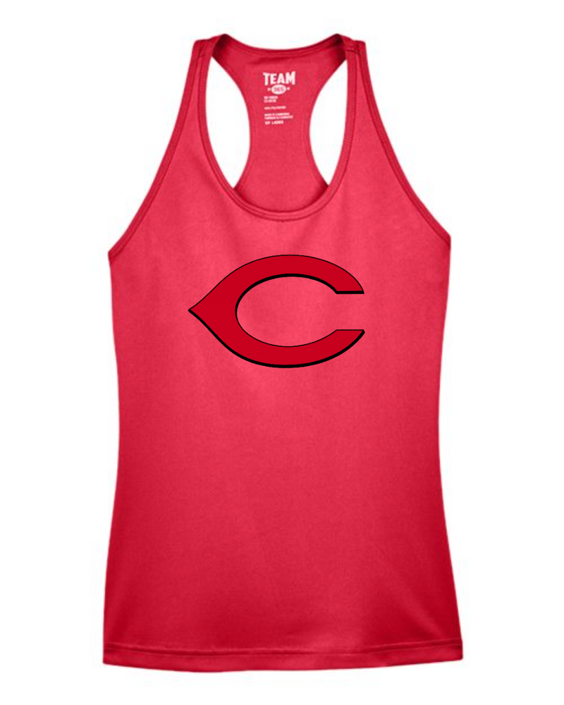Chesire Reds Team 365 Women's Zone Performance Racerback Tank (Sport Red)