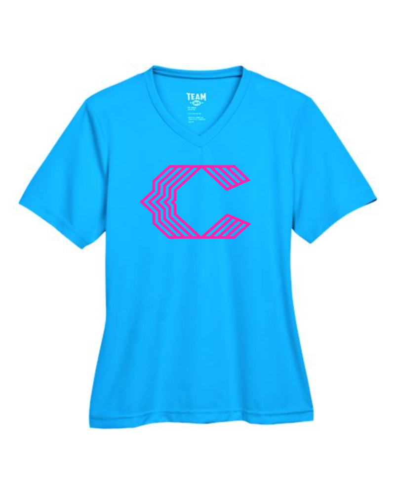 Chesire Reds Team 365 Women's Zone Performance T-Shirt (Electric Blue)