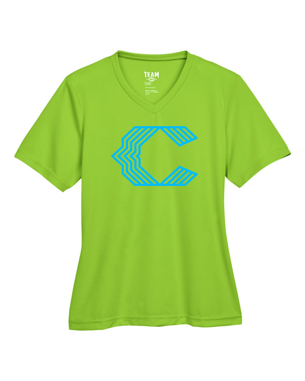 Chesire Reds Team 365 Women's Zone Performance T-Shirt (Acid Green)