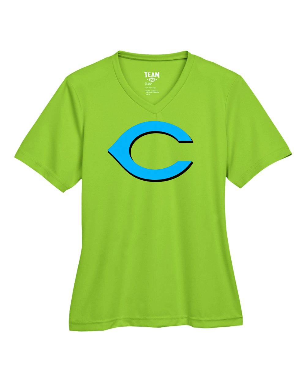 Chesire Reds Team 365 Women's Zone Performance T-Shirt (Acid Green)