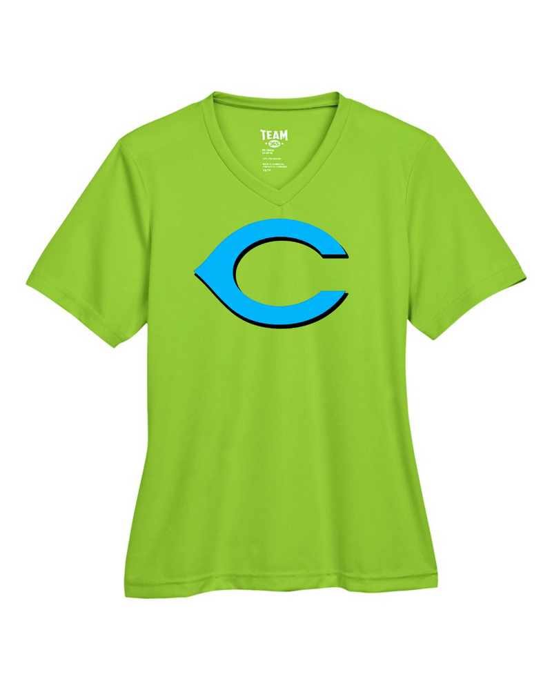 Chesire Reds Team 365 Women's Zone Performance T-Shirt (Acid Green)
