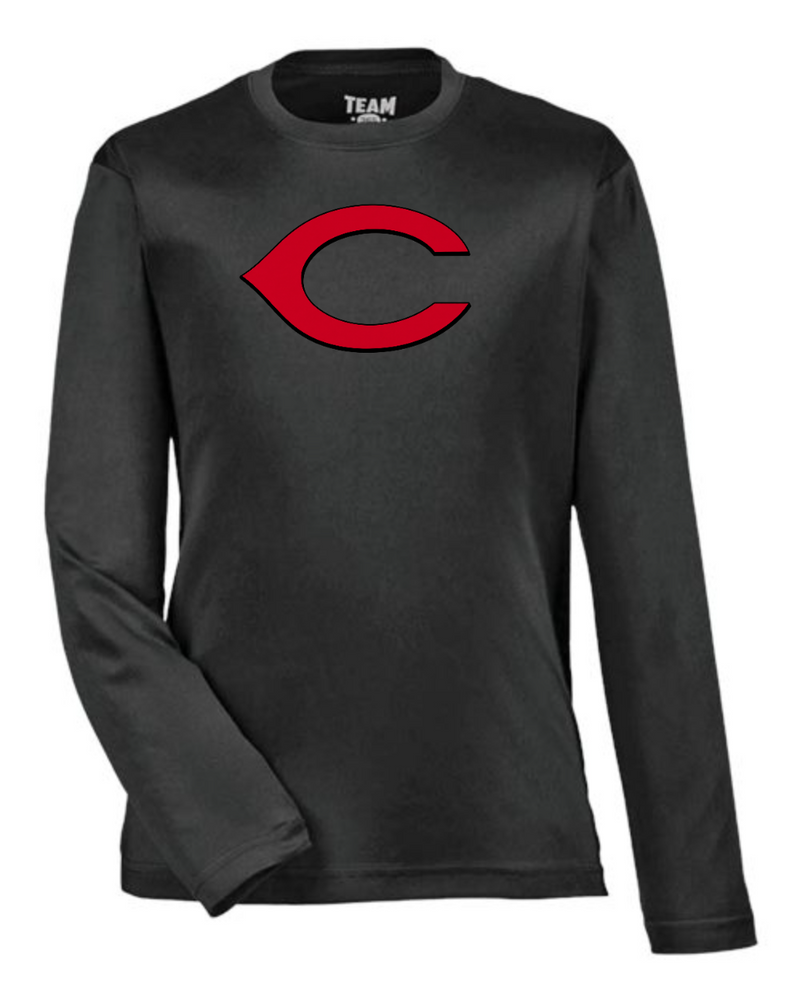Chesire Reds Team 365 Youth Zone Performance Long Sleeve T-Shirt (Black)