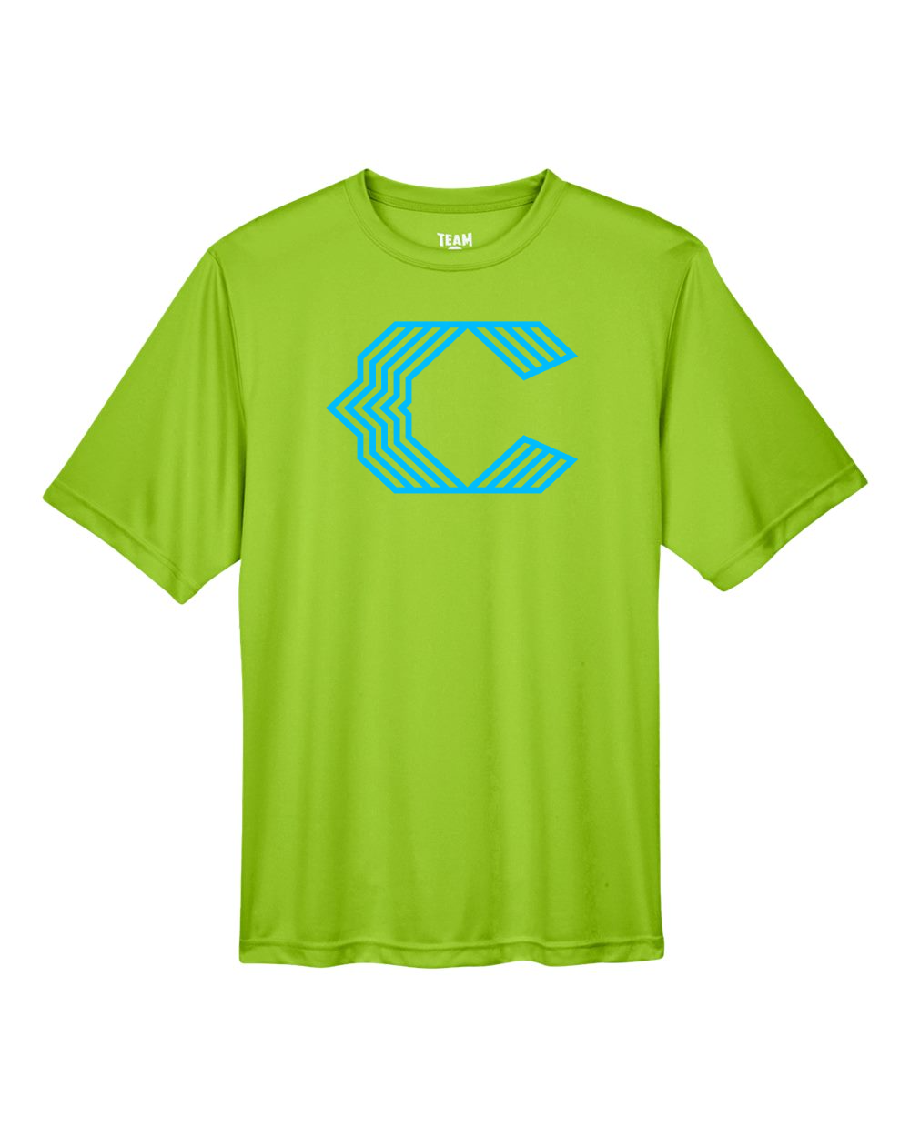 Chesire Reds Team 365 Men's Zone Performance T-Shirt (Acid Green)