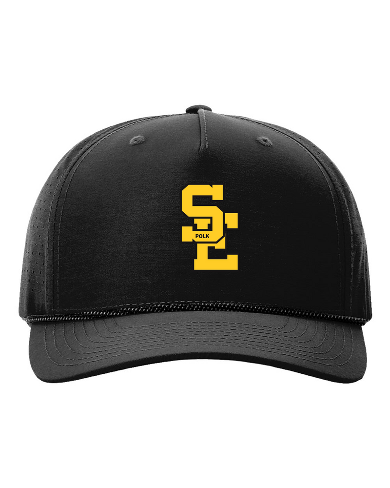 Delaware Elementary Richardson Laser Perf Performance Rope Cap (Black/ Black-Grey)
