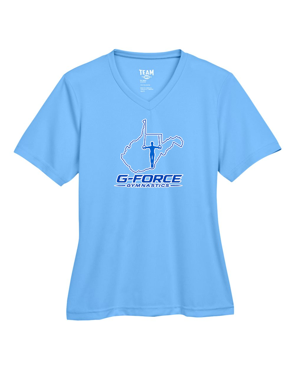 G-Force Gymnastics - Store Team 365 Women's Zone Performance T-Shirt (Sport Light Blue)
