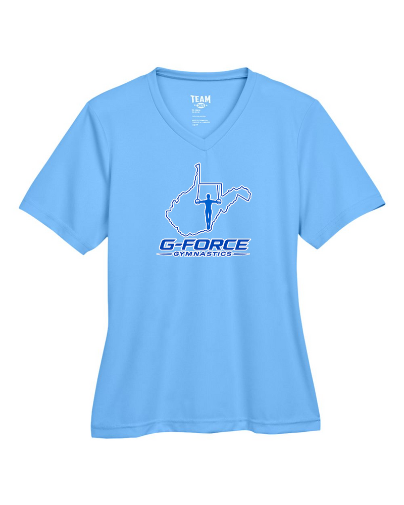 G-Force Gymnastics - Store Team 365 Women's Zone Performance T-Shirt (Sport Light Blue)