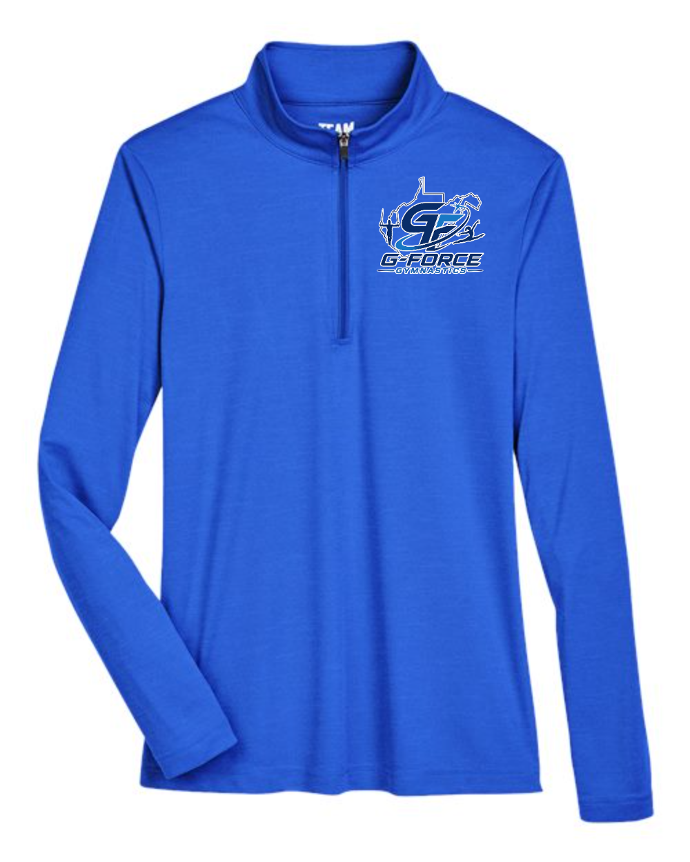 G-Force Gymnastics - Store Team 365 TT31HW Women's Zone Sonic Heather Performance Quarter-Zip Pullover (Sport Royal Heather)