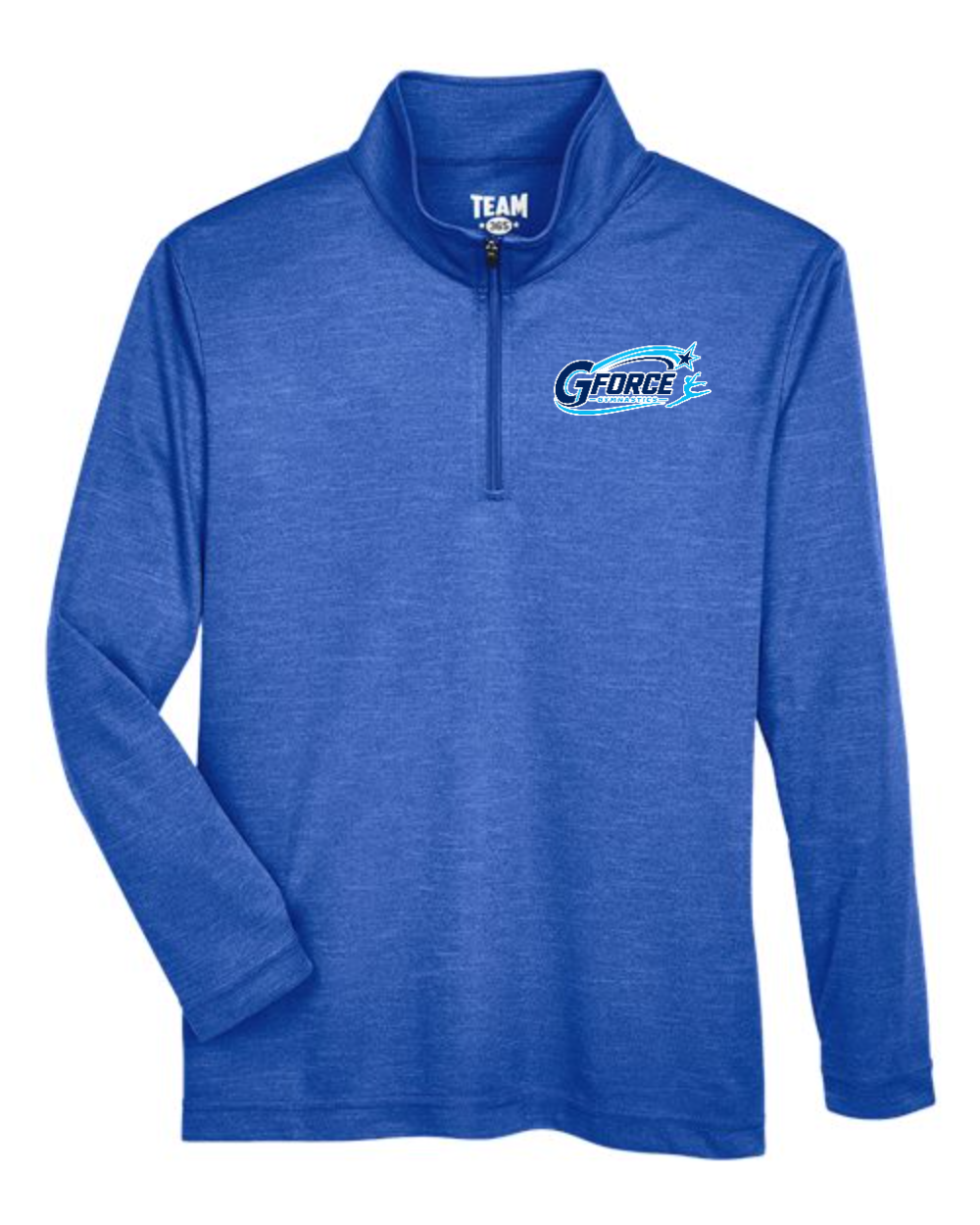 G-Force Gymnastics - Store Team 365 Youth Zone Sonic Heather Performance Quarter-Zip Pullover (Sport Royal Heather)