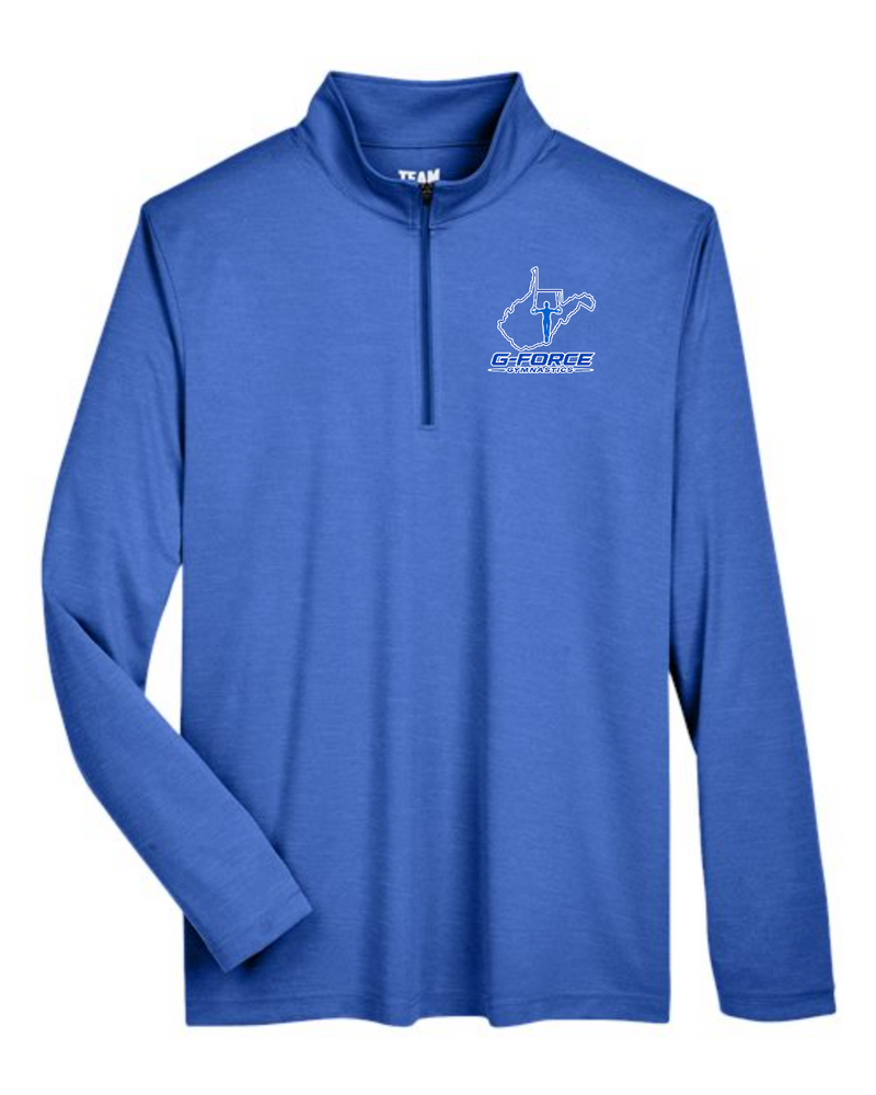 G-Force Gymnastics - Store Team 365 Men's Zone Sonic Heather Performance Quarter-Zip Pullover (Sport Royal Heather)