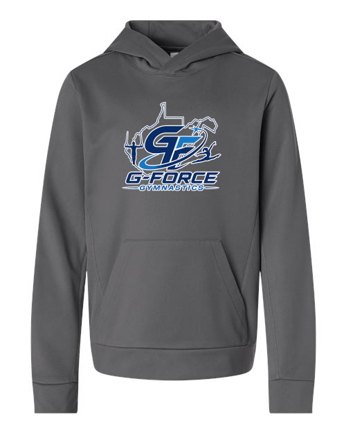 G-Force Gymnastics - Store Team 365 Youth Squad Hooded Tech Fleece Pullover (Sport Graphite)