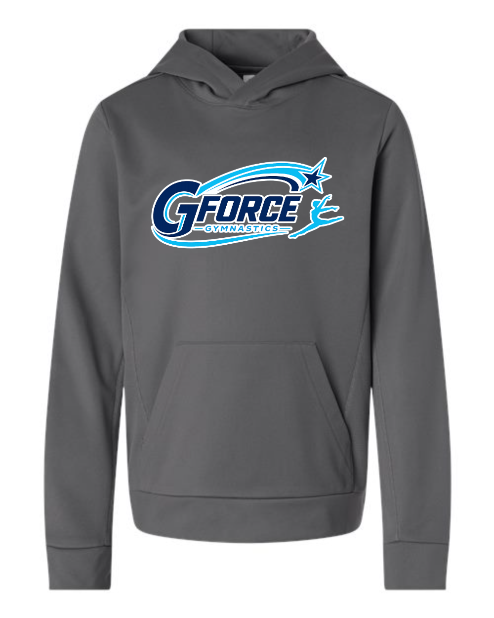 G-Force Gymnastics - Store Team 365 Youth Squad Hooded Tech Fleece Pullover (Sport Graphite)
