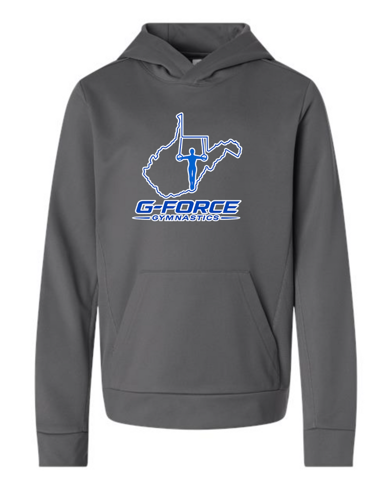 G-Force Gymnastics - Store Team 365 Youth Squad Hooded Tech Fleece Pullover (Sport Graphite)
