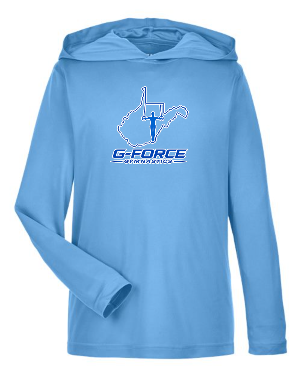 G-Force Gymnastics - Store Team 365 Youth Zone Performance Hooded T-Shirt (Sport Light Blue)