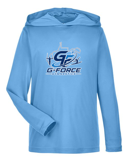 G-Force Gymnastics - Store Team 365 Youth Zone Performance Hooded T-Shirt (Sport Light Blue)