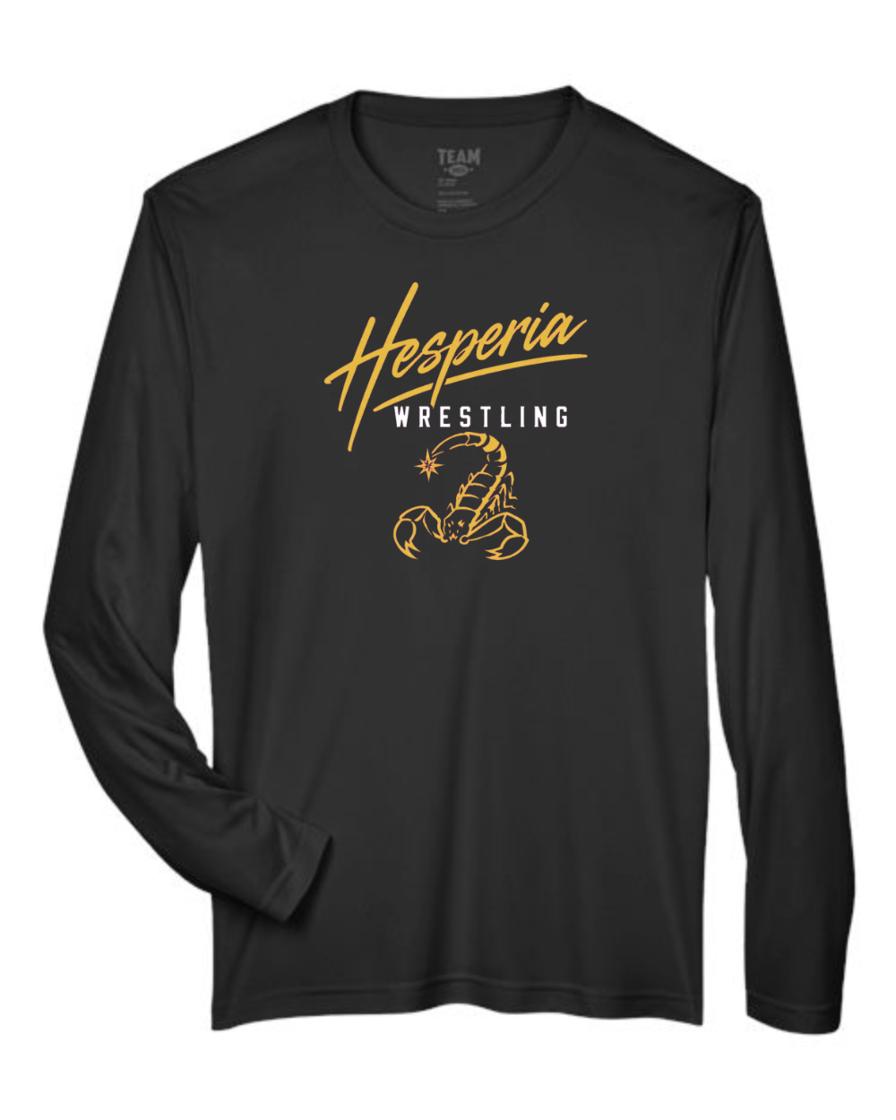 Hesperia Wrestling Team 365 Men's Zone Performance Long Sleeve T-Shirt (Black)