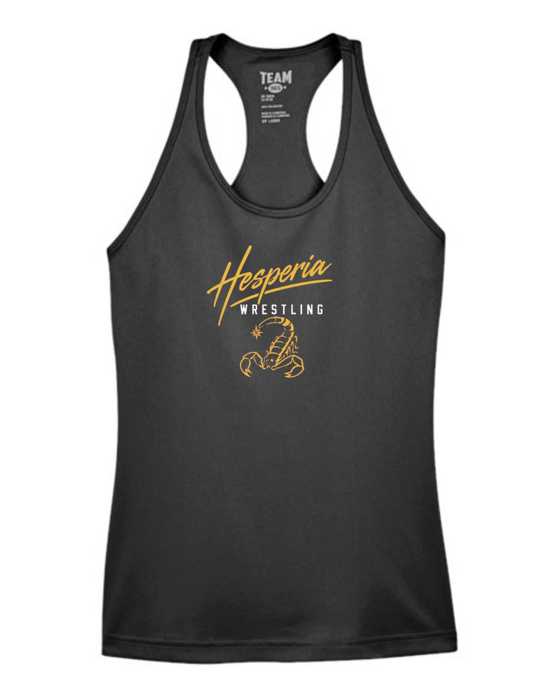 Hesperia Wrestling Team 365 Women's Zone Performance Racerback Tank (Black)