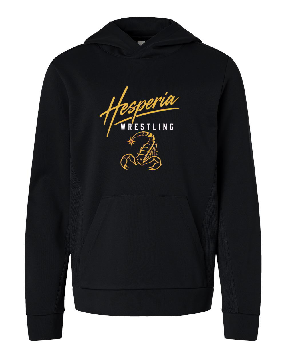 Hesperia Wrestling Team 365 Youth Squad Hooded Tech Fleece Pullover (Black)