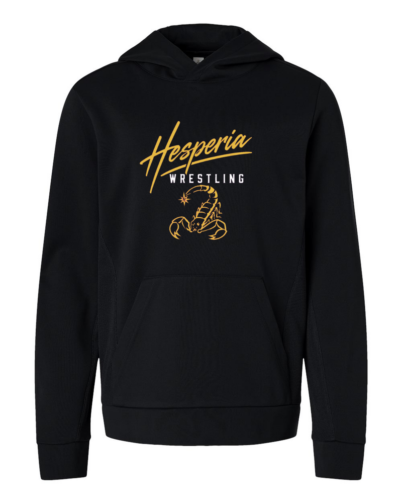 Hesperia Wrestling Team 365 Youth Squad Hooded Tech Fleece Pullover (Black)