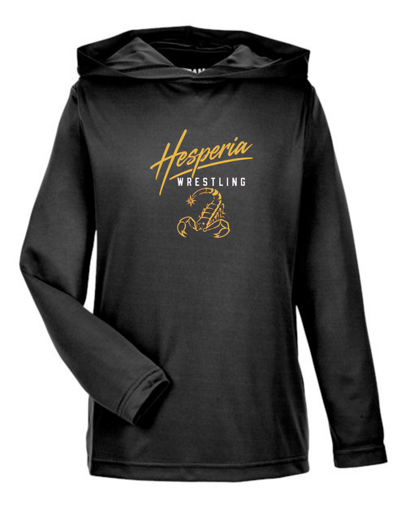 Hesperia Wrestling Team 365 Youth Zone Performance Hooded T-Shirt (Black)