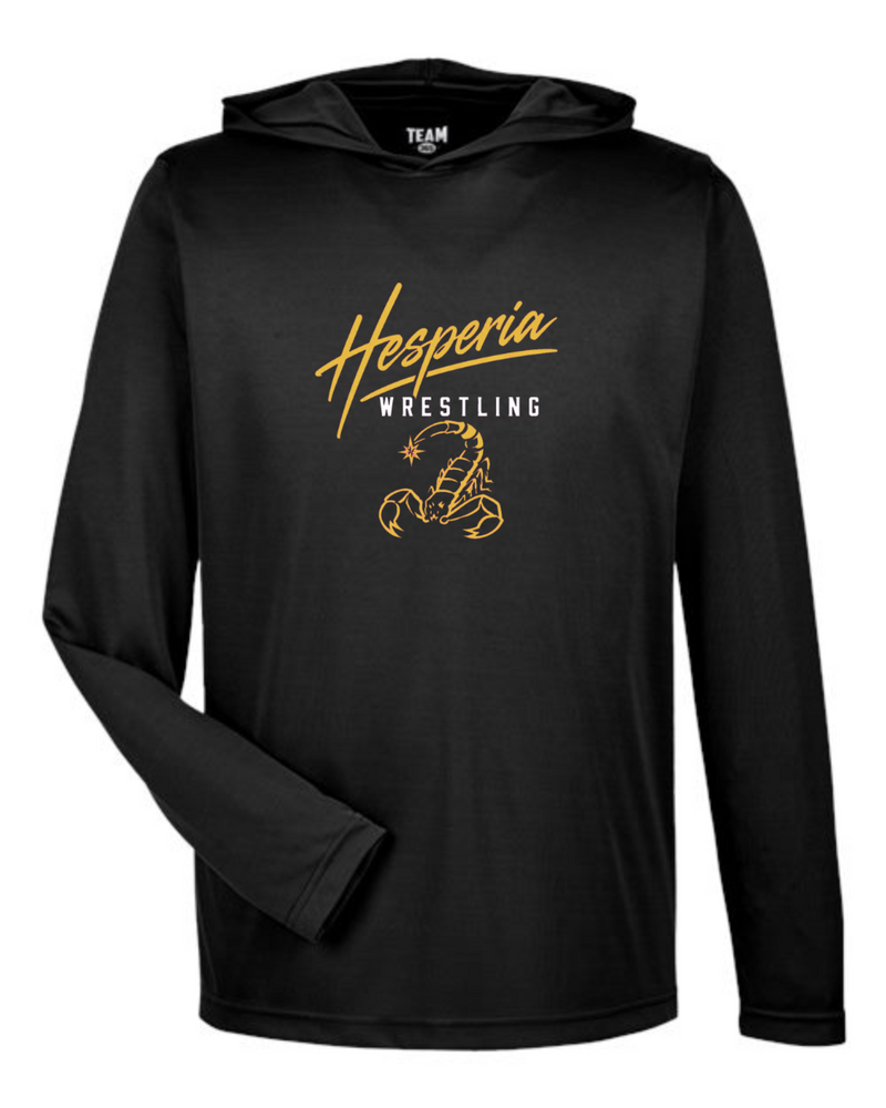 Hesperia Wrestling Team 365 Men's Zone Performance Hooded T-Shirt (Black)