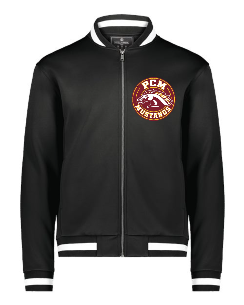PCM Mustangs Holloway Youth V-Street Full-Zip Jacket (Black/ White)