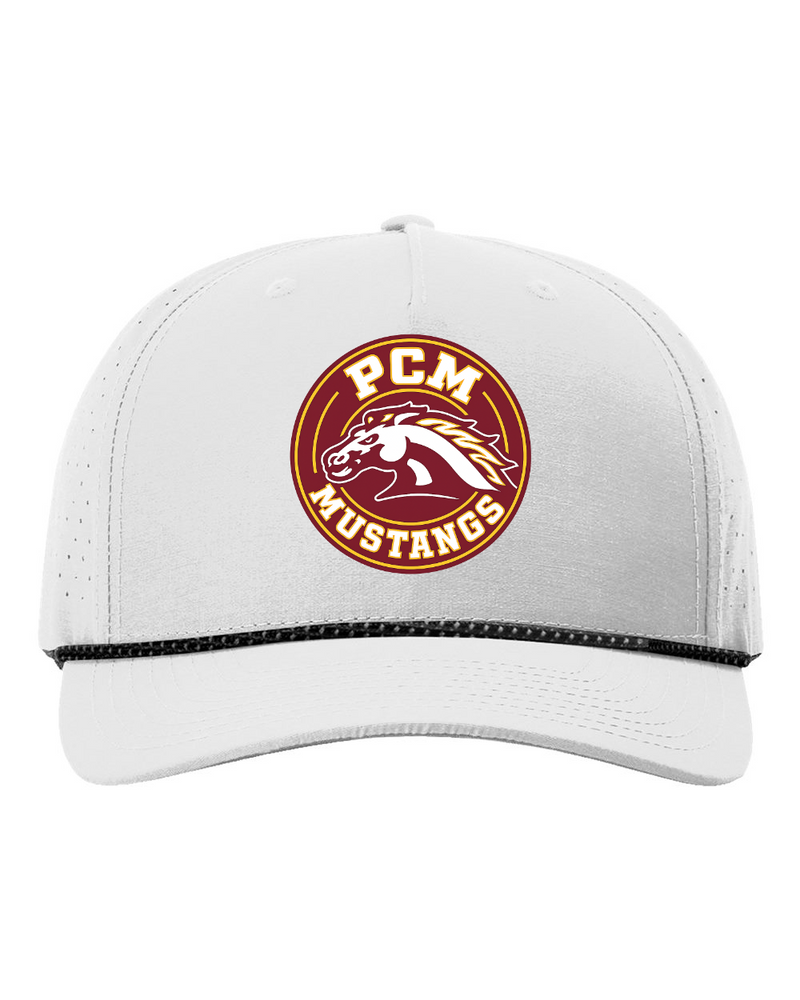 PCM Mustangs Richardson Laser Perf Performance Rope Cap (Silver/ Black-Silver)