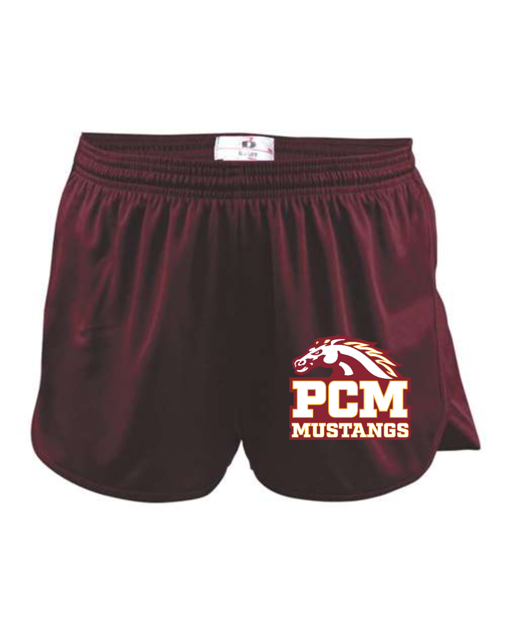 PCM Mustangs Alleson Athletic 7278 Women's B-Core Track Shorts (Maroon)