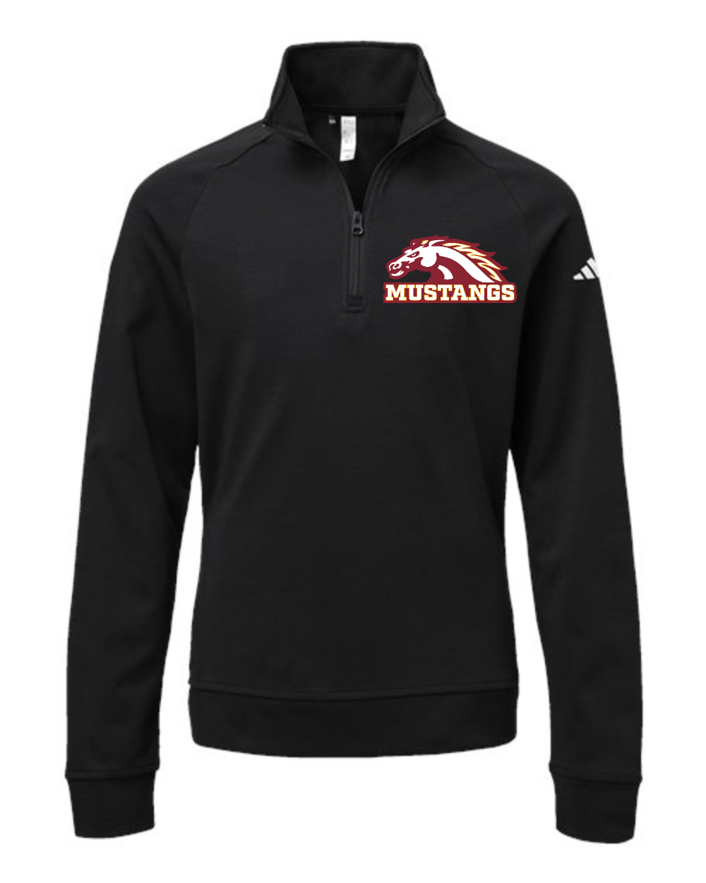 PCM Mustangs Adidas Youth Performance Quarter-Zip Pullover (Black)