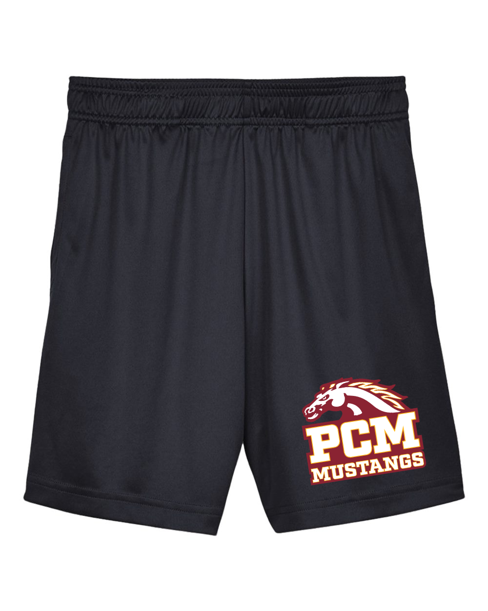 PCM Mustangs Team 365 Youth Zone Performance Shorts. TT11SHY (Black)