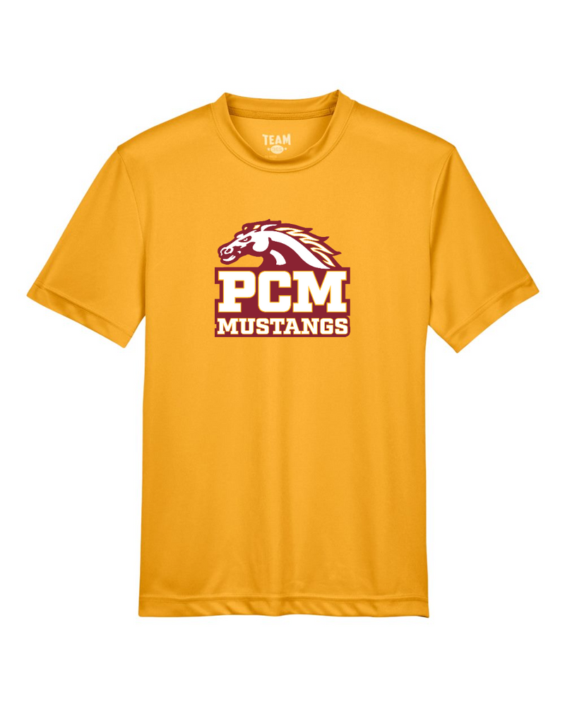 PCM Mustangs Team 365 Youth Zone Performance T-Shirt (Sport Athletic Gold)