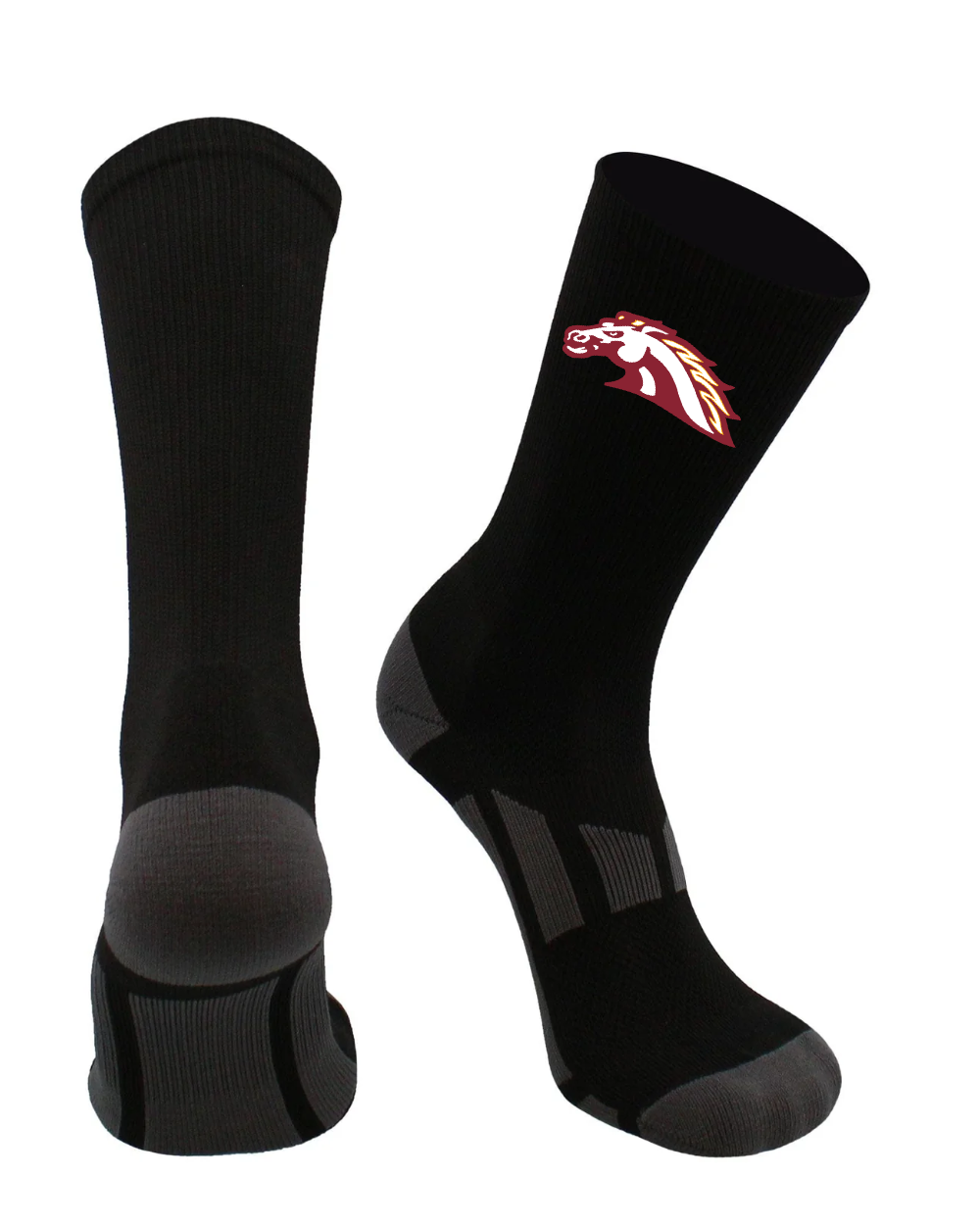 PCM Mustangs Elite Performance Sports Socks 2.0 Crew Length (Black)