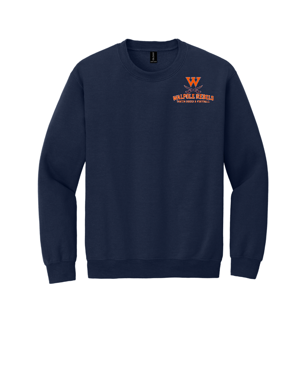 Walpole Rebels Football & Cheer Gildan Unisex Heavy Blend™ Crewneck Sweatshirt (Navy)
