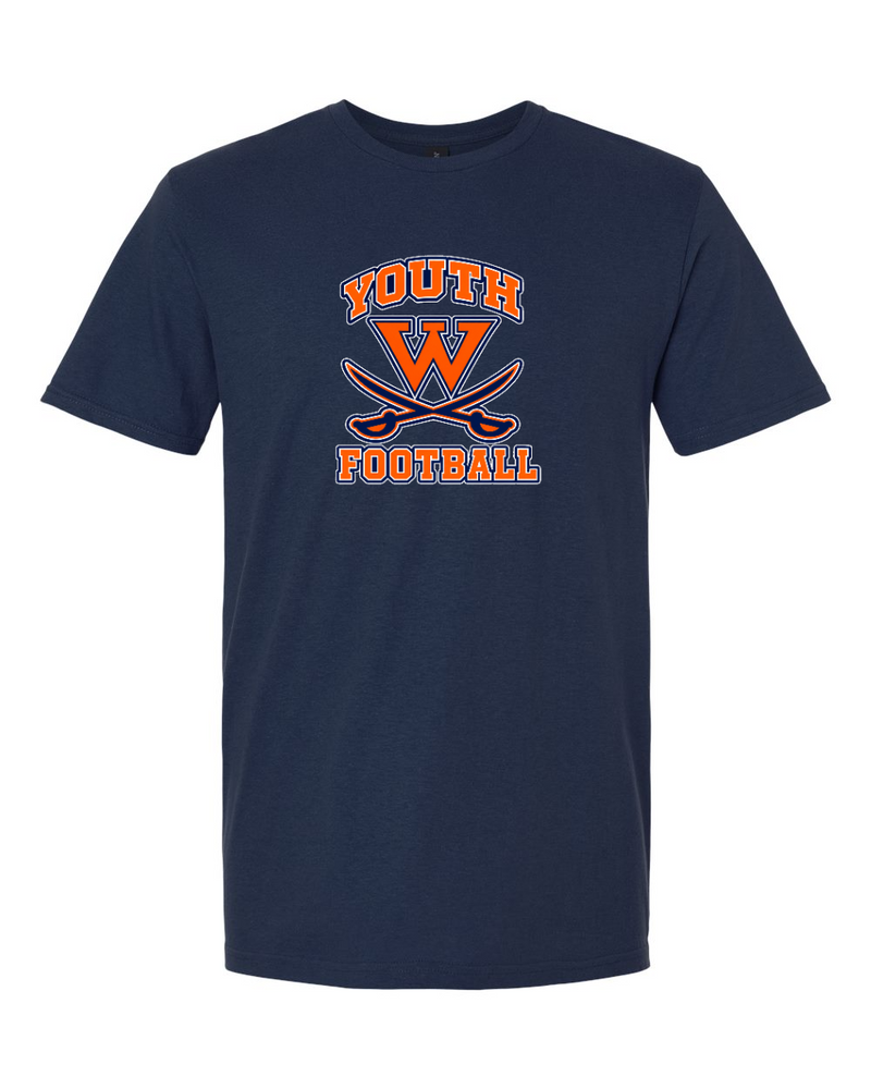 Walpole Rebels Football & Cheer Gildan Unisex Softstyle® T-Shirt (Navy)