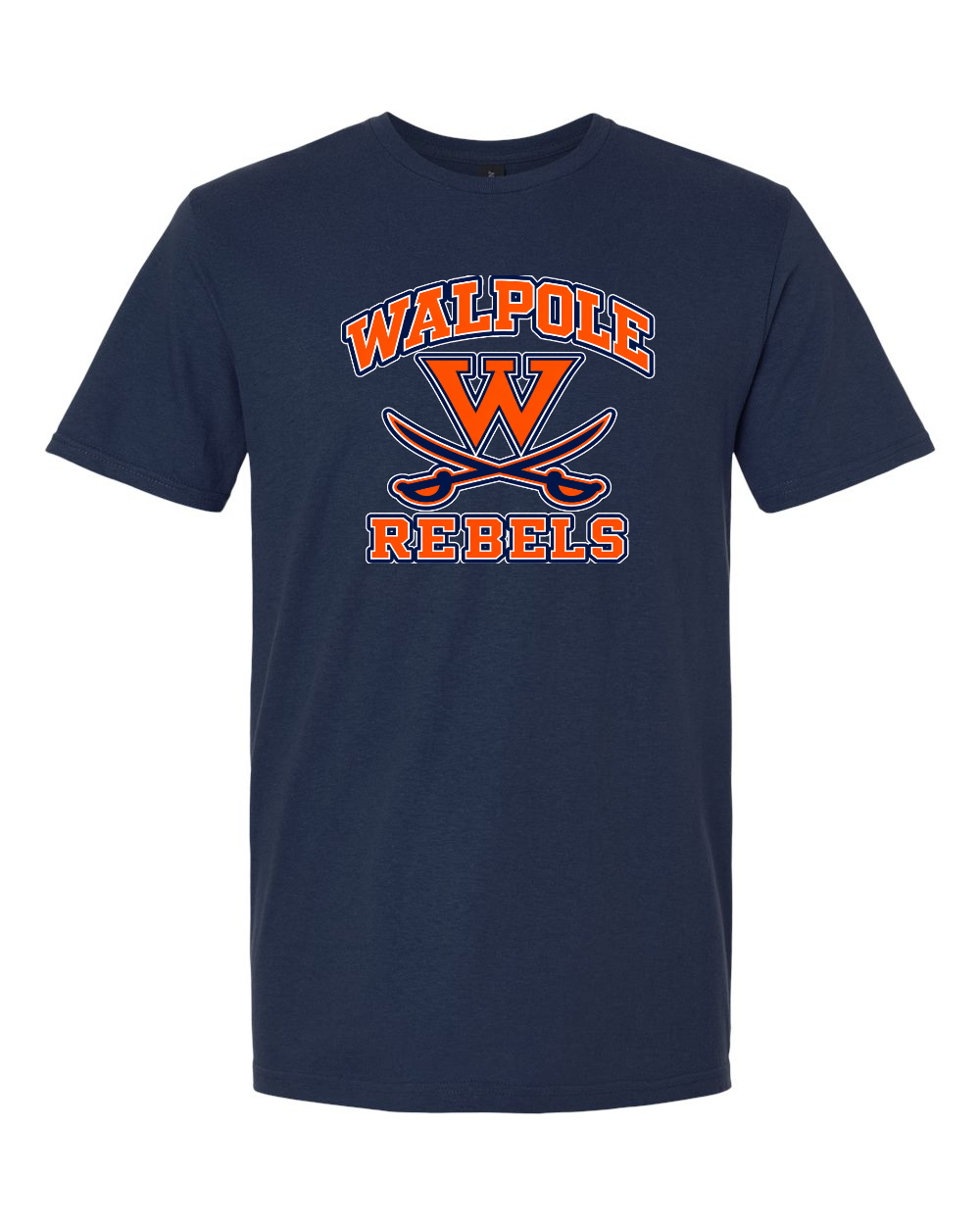 Walpole Rebels Football & Cheer Gildan Unisex Softstyle® T-Shirt (Navy)
