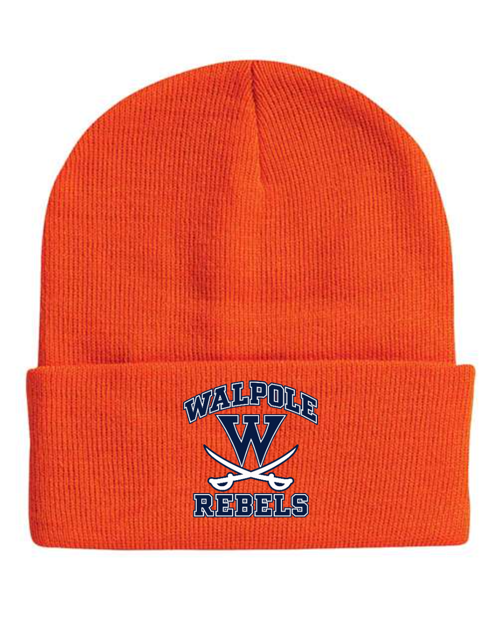Walpole Rebels Football & Cheer Sportsman Sportsman 12" Solid Cuffed Beanie (Blaze Orange)