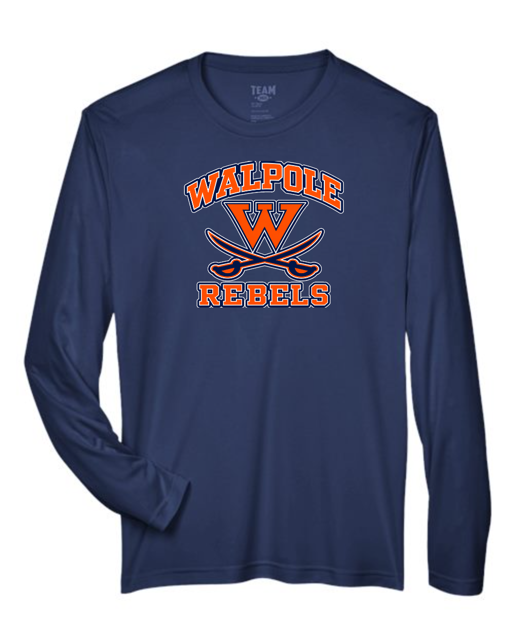 Walpole Rebels Football & Cheer Team 365 Men's Zone Performance Long Sleeve T-Shirt (Sport Dark Navy)