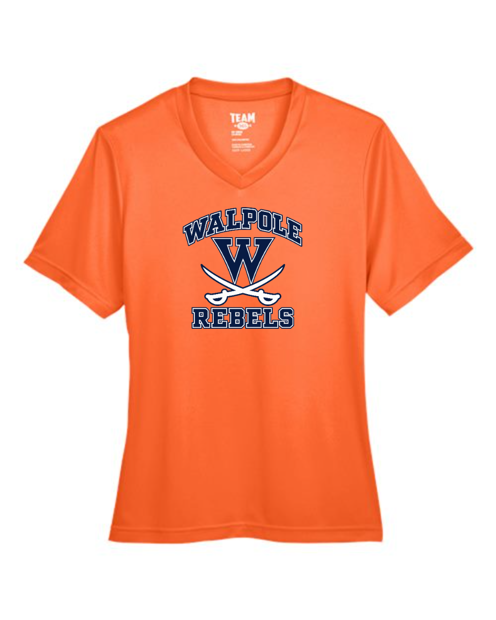 Walpole Rebels Football & Cheer Team 365 Women's Zone Performance T-Shirt (Sport Orange)