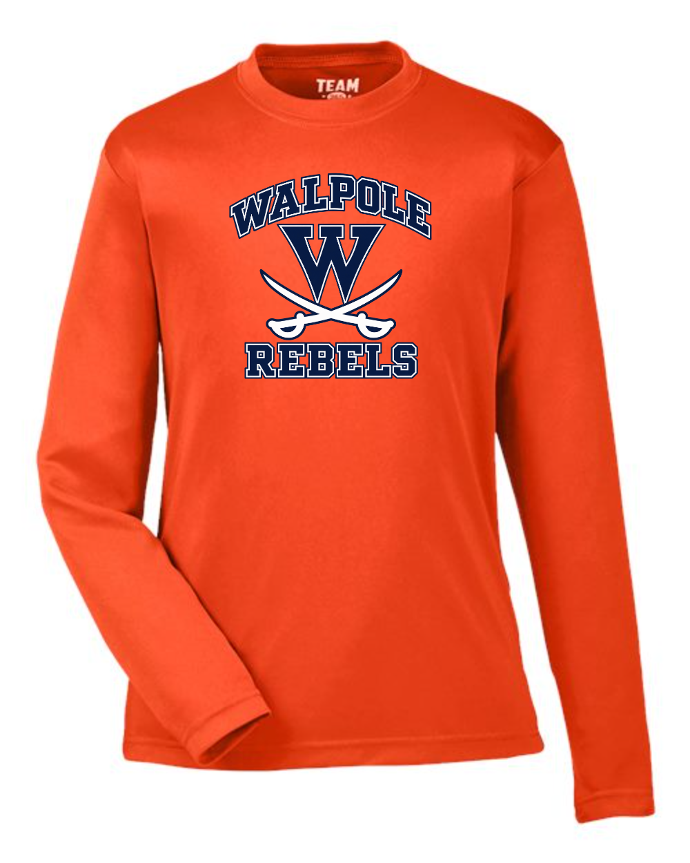 Walpole Rebels Football & Cheer Team 365 Youth Zone Performance Long Sleeve T-Shirt (Sport Orange)
