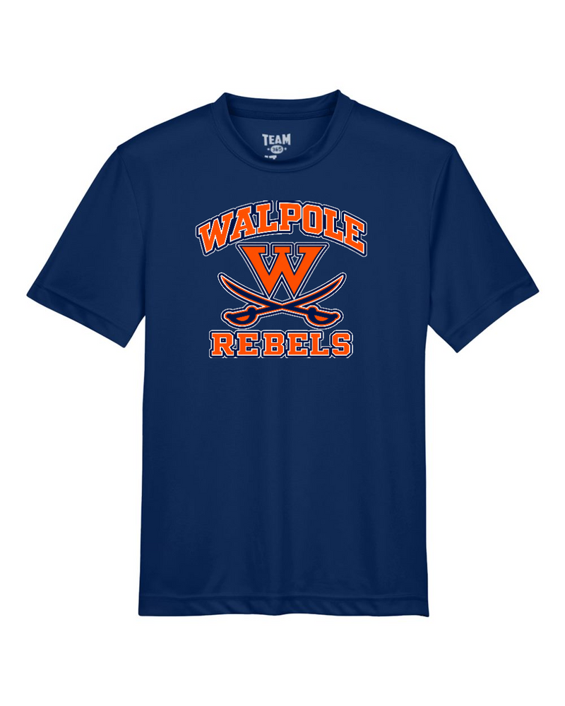 Walpole Rebels Football & Cheer Team 365 Youth Zone Performance T-Shirt (Sport Dark Navy)