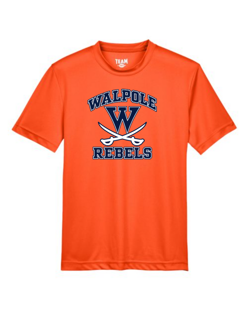Walpole Rebels Football & Cheer Team 365 Youth Zone Performance T-Shirt (Sport Orange)