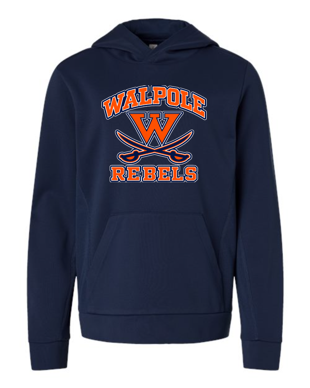 Walpole Rebels Football & Cheer Team 365 Youth Squad Hooded Tech Fleece Pullover (Sport Dark Navy)